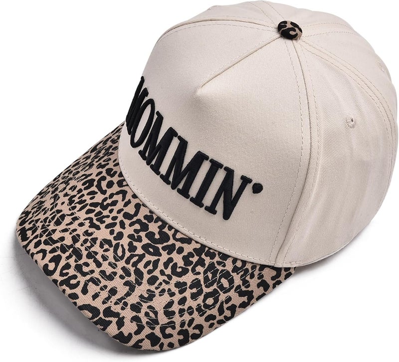 Abdkw Mommin Trucker Hat | Vintage Two-Tone Women's Baseball Cap,with Mommin Embroidery Ponytail Fit,Outdoor and Daily Use - Image 2